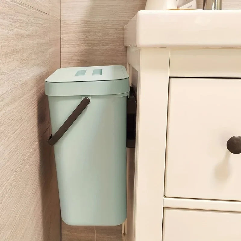 Poubelle de cuisine, petit poubelle de compost de comptoir avec couvercle, récipient de sucettes alimentaires sans odeur, poubelle murale