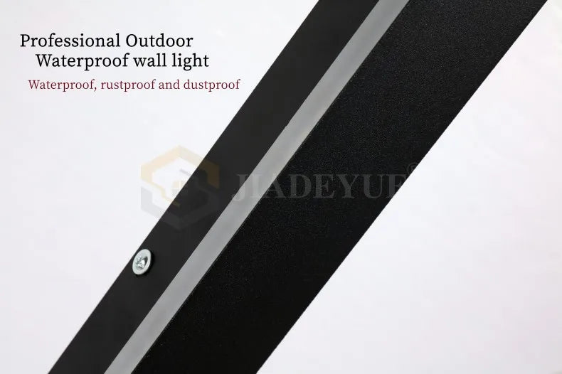 LED étanche longue applique murale ip65 éclairage extérieur jardin maison de campagne balcon lumière mur intérieur chambre salon lumière