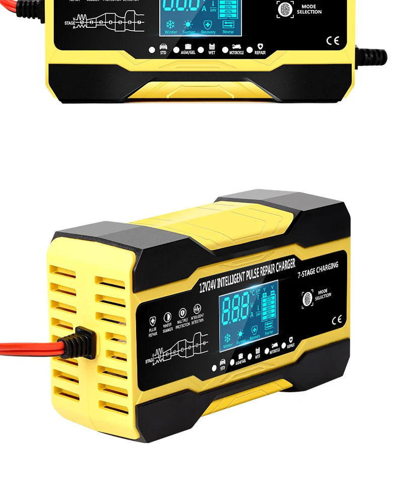 5A Car Battery Charger, 12V/24V Smart Battery Charger, Automatic Maintenance with Temperature Compensation for Truck Mower