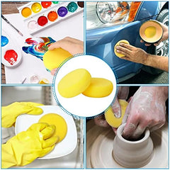 Round synthetic watercolor painting sponges, 12 pieces, artist sponge for face painting, painting, crafts, pottery, clay