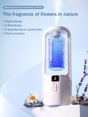Diffuseur d'aromathérapie automatique pour éliminer les odeurs, adapté à un usage domestique, avec de l'huile essentielle pour le rafraîchissement de l'air.