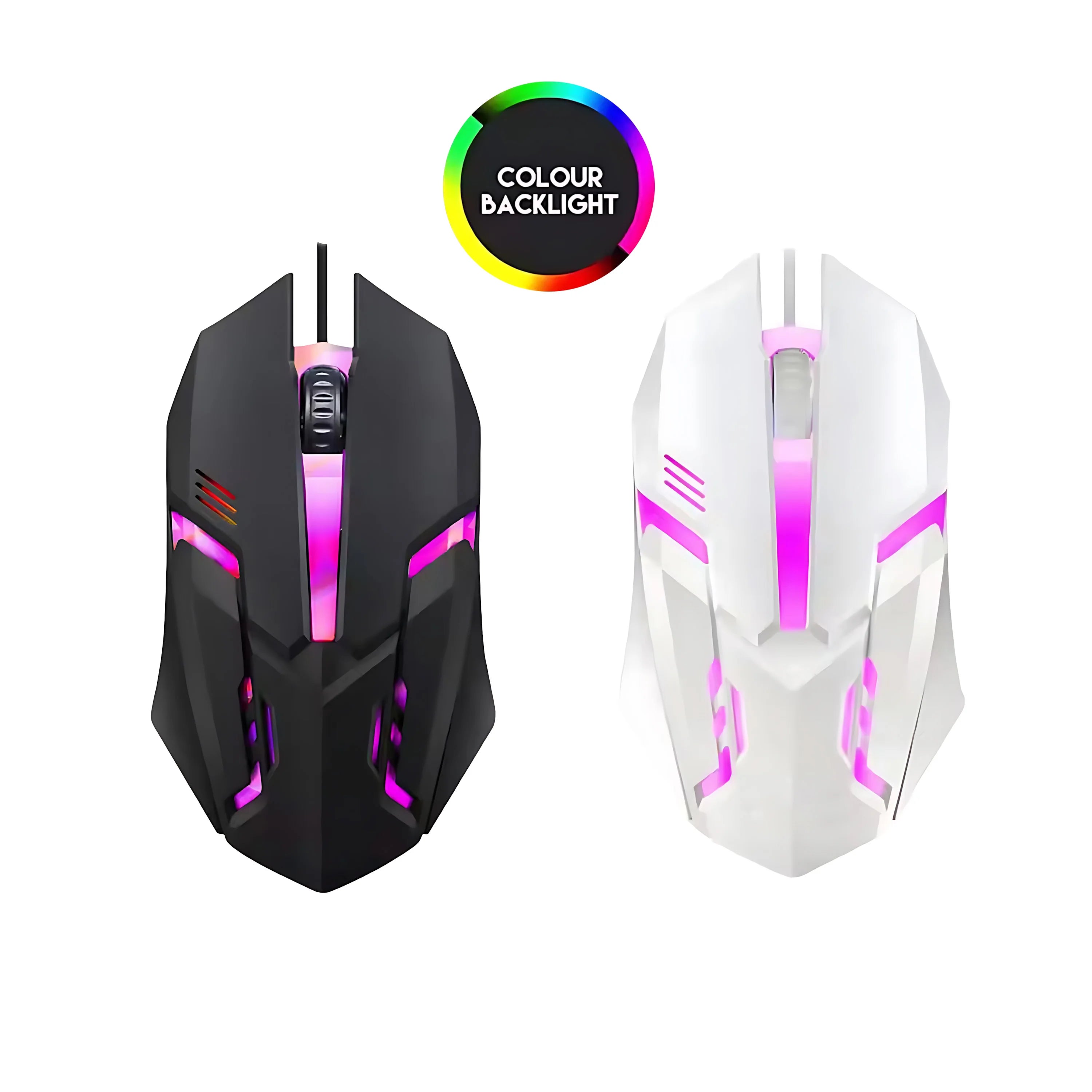 Clavier et souris filaires rétroéclairés arc-en-ciel, capuchons de touches flottants, clavier solide, résistant à l'usure et au toucher confortable pour le bureau d'affaires