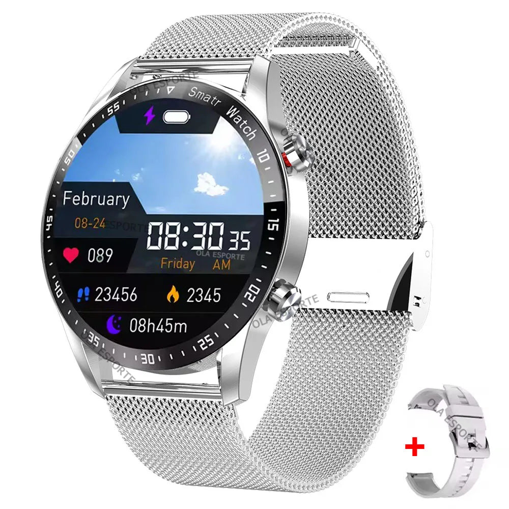 2025 nouvelle montre intelligente femmes hommes AMOLED écran Bluetooth appel plein écran tactile météo appel sport Bracelet intelligent 5ATM étanche