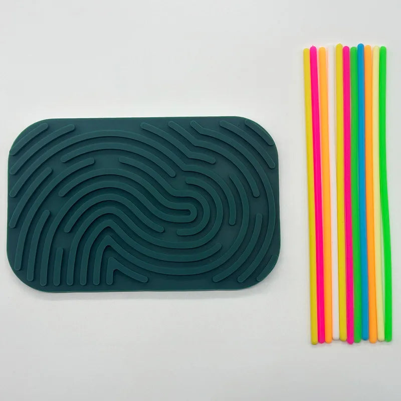 Planche d'Activités Sensorielles en Silicone, Jouet Fidget pour Calmer, Souligné, Anlande, TDAH & m.com, 1 Ensemble