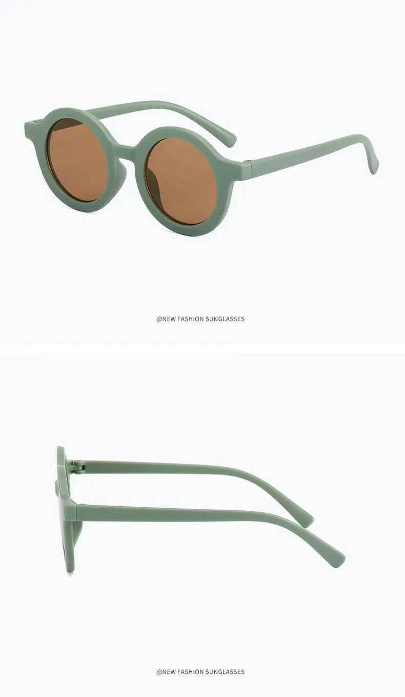 Lunettes de soleil tendance pour enfants de 1 à 8 ans, verres dépoli et décoratifs