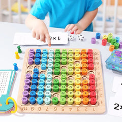Jouets éducatifs en bois Montessori pour enfants, jouets mathématiques pour bébés, Table de Multiplication 99, outils pédagogiques d'arithmétique, cadeaux pour enfants