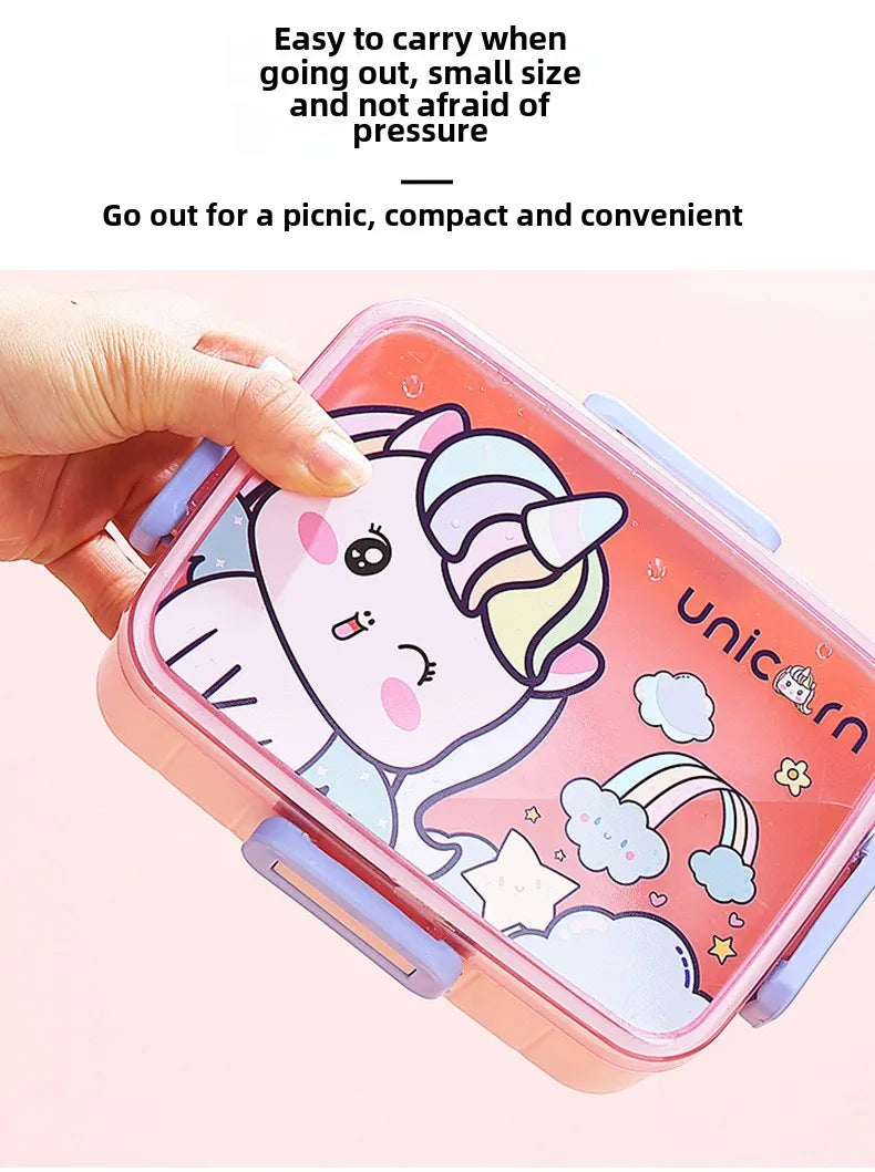 Boîte à déjeuner mignonne pour enfants, filles et garçons, avec compartiments, boîte à Bento, étanche, boîtes à collation alimentaires pour enfants, nouvelle collection 2024