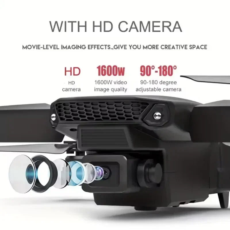 2024 nouveau E88 Pro WIFI FPV Drone grand Angle HD 4K 1080P caméra hauteur tenir RC pliable quadrirotor hélicoptère jouets cadeau