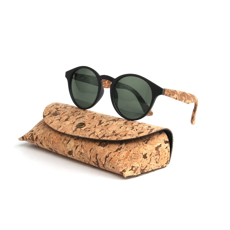 Kenbo haute qualité ronde bois bambou Grain lunettes de soleil polarisées avec étui mode femmes homme nuances lunettes de soleil en bois