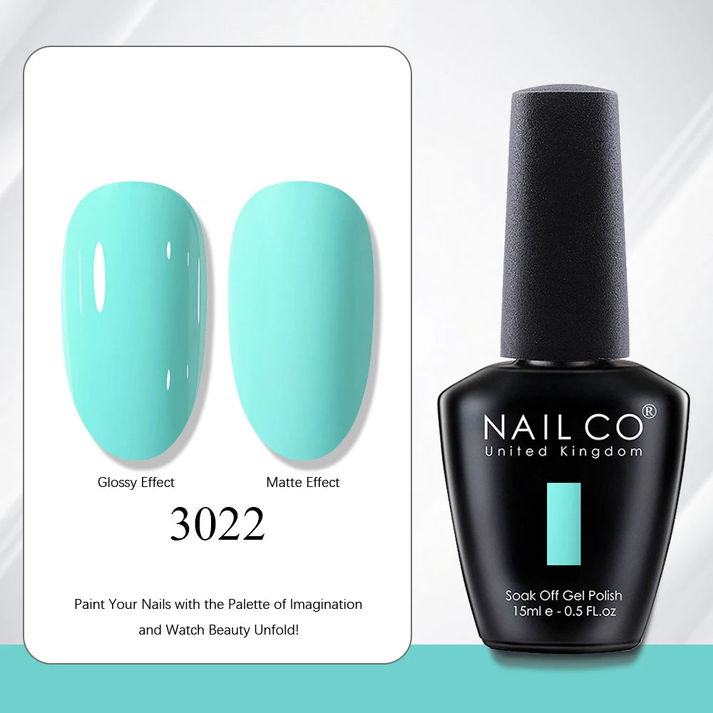 NAILCO 15ml Vernis à ongles Gel Vernis Semi Permanent UV Gel Vernis manucure Vernis Nail Art Nude Gel Poliish