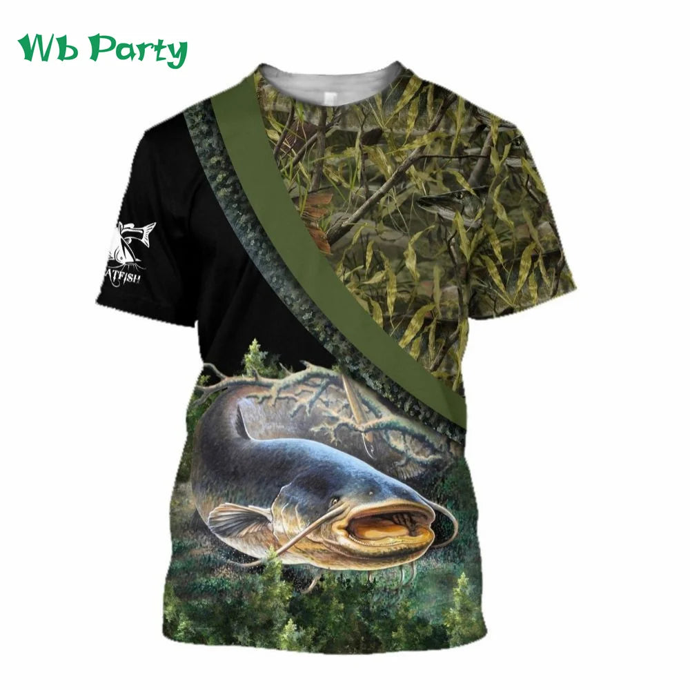 Camisas para hombre, camiseta gráfica con estpado de peces, camiseta de manga corta para hombre, camisetas con gráficos