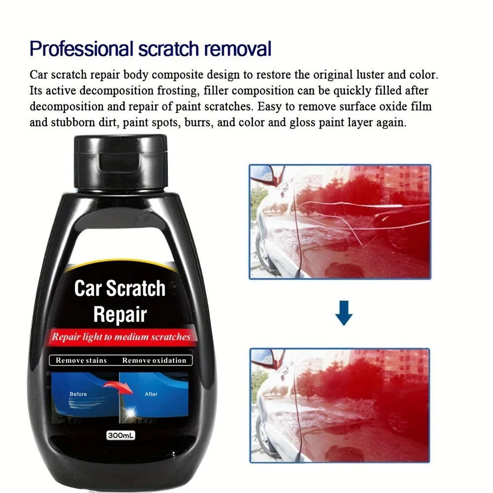 Car scratch remover, paint care tools, paint remover, scratch repair, polishing, car body, grinding compound, scratch warning