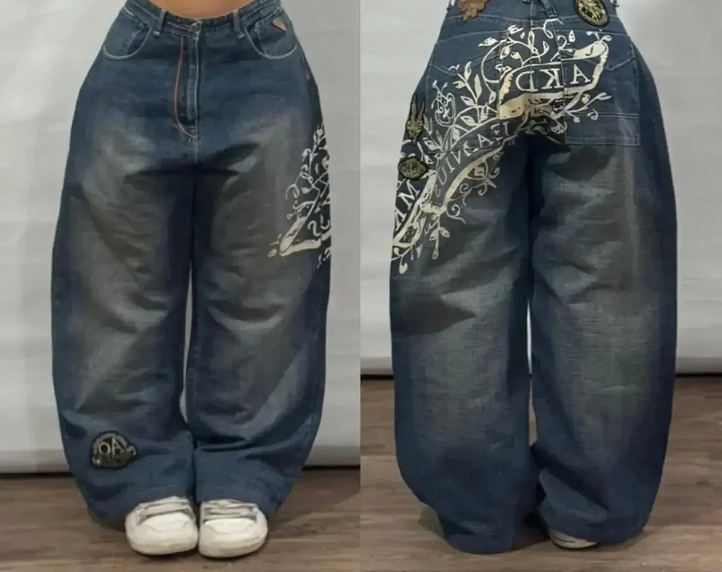 Jeans à jambes larges unisexes pour femmes, pantalons de vadrouille chauds, Street Y2K, Hip Hop, Joker Respzed, New Clearance Spot, American Fashion