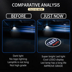 Projecteur Laser Led de Logo de lumière de bienvenue de porte de voiture, pour Audi A1 A3 A4 A5 A6 B5 B6 B7 B8 C5 C6 C7 A7 A8 Q3 Q5 Q7 TT 8V, accessoire de voiture