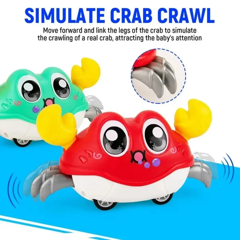 Jouets de crabe rampant pour bébé, jouets sensoriels rampants, apprentissage infantile, développement des tout-petits, marche interactive pour bébés de 0 à 12 mois