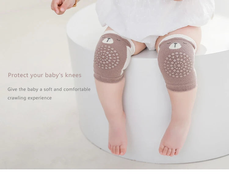 Nouveauté bébé genouillères été mince dessin animé enfants genouillères protection nouveau-né genouillères ramper anti-dérapant genouillères pour bébé