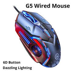 Silver Eagle G5 Muet Souris Filaire Six Clés Jeu Lumineux E-Sports Machines Ordinateur Accessoires Livraison Transfrontalière