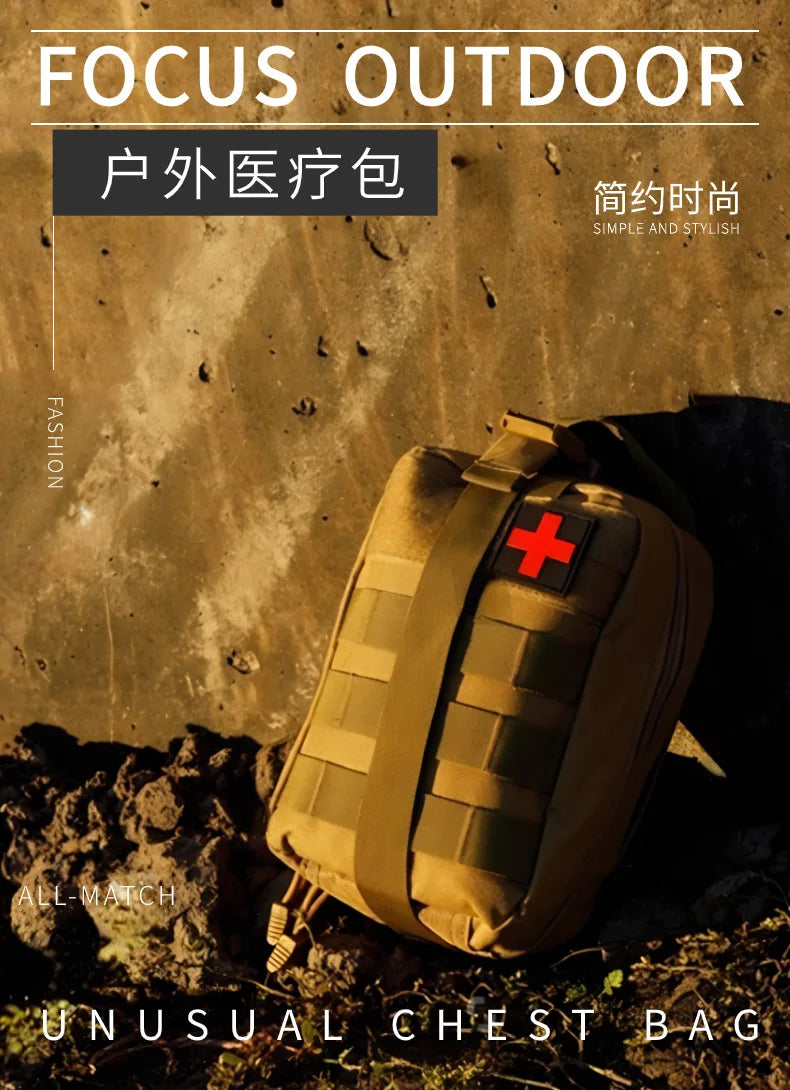 Sac de taille EDC Molle Powder IFAK, trousse médicale d'urgence de survie, trousse de premiers soins en plein air, accessoires de camping et de randonnée, sac de chasse