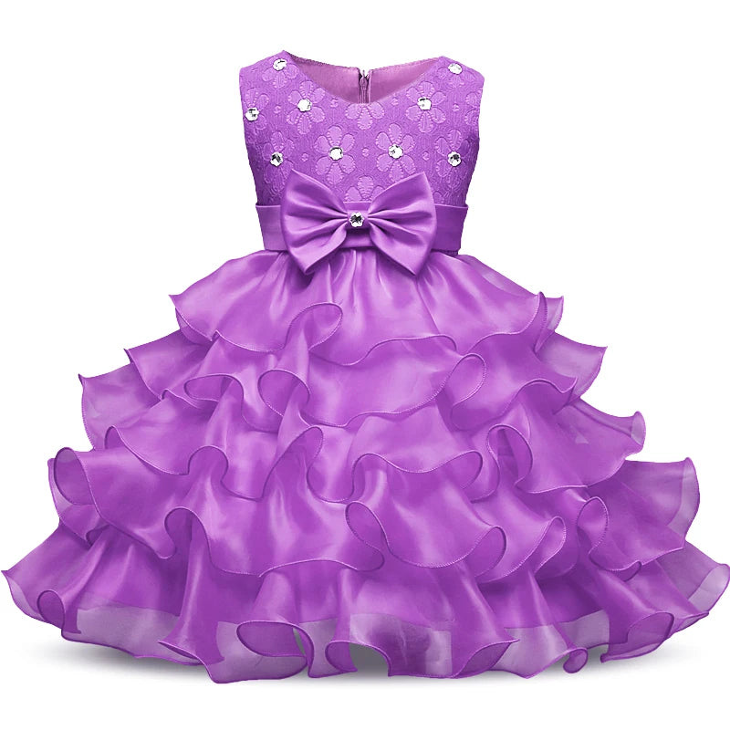 Robe de demoiselle d'honneur pour mariage, tenues d'anniversaire pour bébés filles de 2 à 8 ans, robes de première Communion pour enfants, vêtements de fête pour enfants