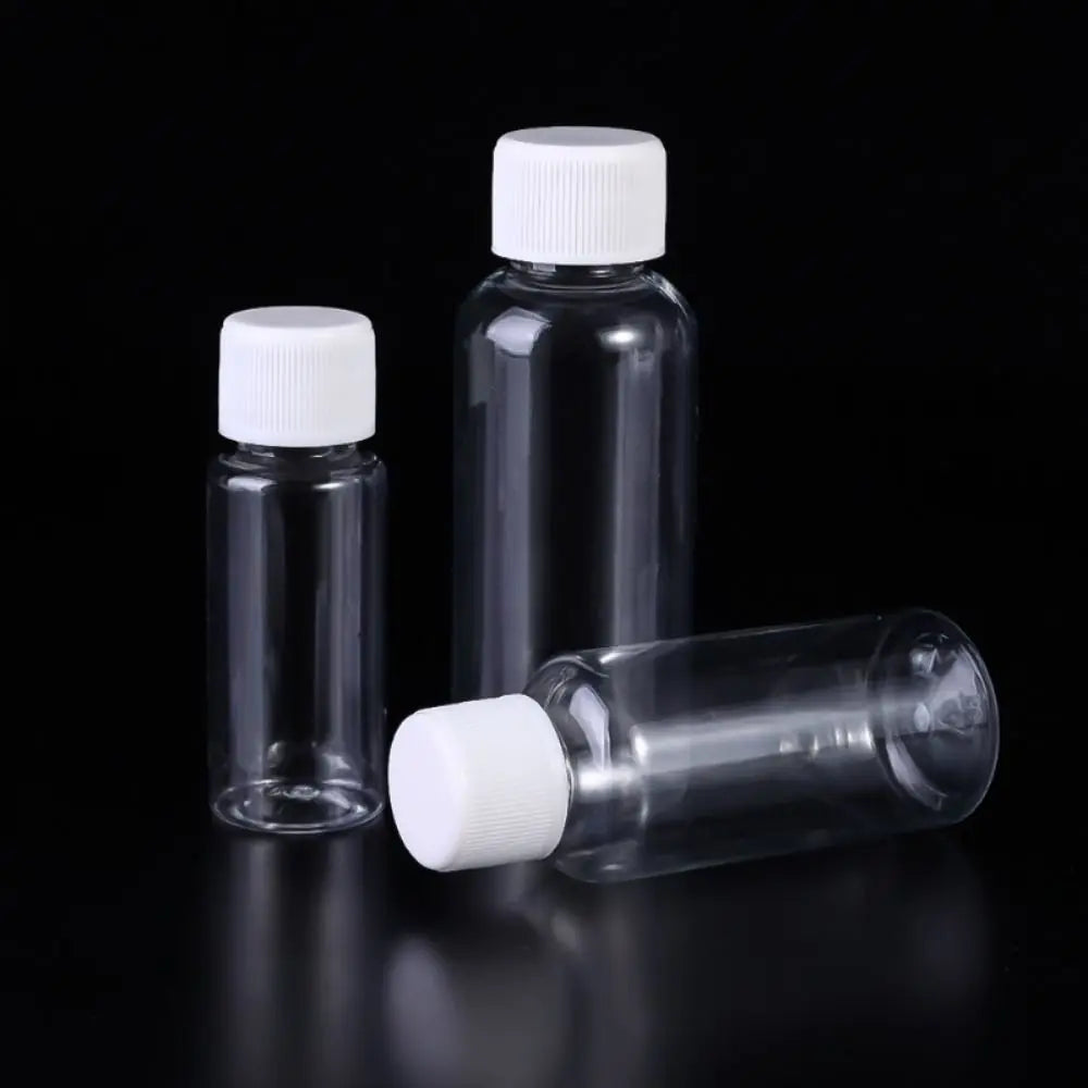AfricSeal HI-Bouteille d'emballage réutilisable en plastique, plusieurs échantillons de cosmétiques, shampoing, poudre liquide, 10 ml, 20 ml, 30 ml, 50 ml, 80 ml, 100ml