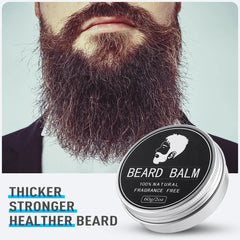 Baume à barbe pour hommes, 60g, cire de croissance des poils du visage, épais, hydratant, nourrissant, crème professionnelle pour moustache, soins pour la barbe