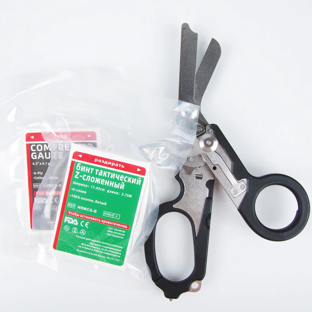 Rouleau de gaze de stérilisation compressée, bandage médical d'urgence, bandage de contrôle hémostatique, emballage sous vide, plié en Z, premiers soins