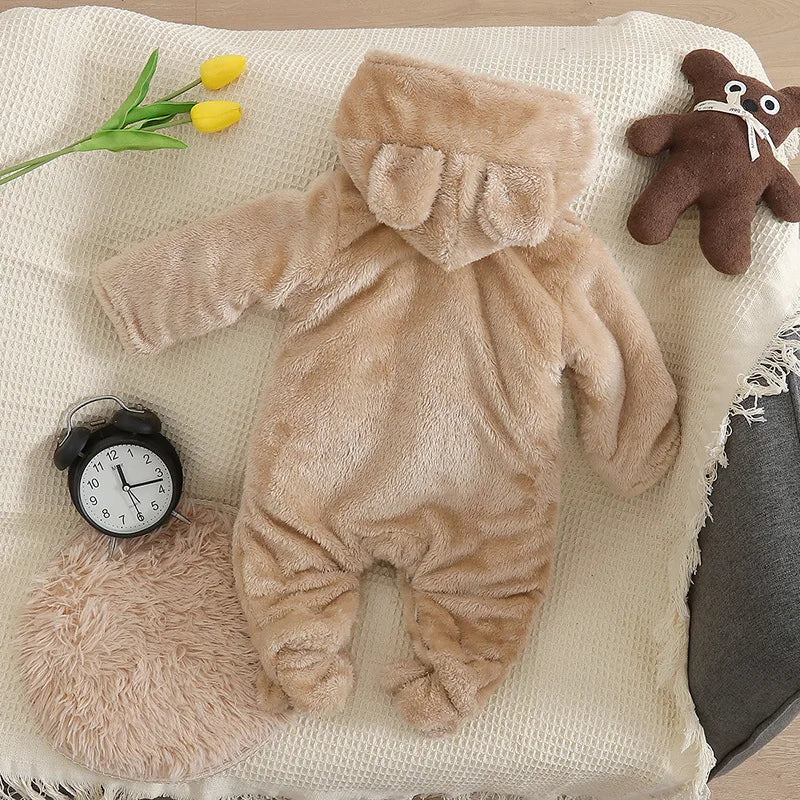 Vêtements d'escalade en peluche pour bébé de 0 à 2 ans, chauds et épais, en coton, avec chien et lapin, dessin animé, nouvelle collection automne et hiver
