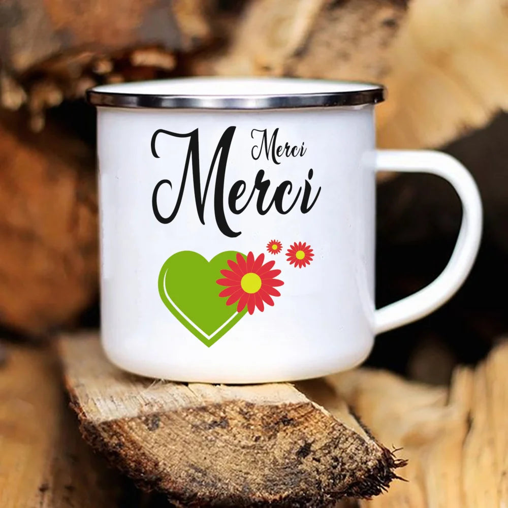 Tasse émaillée de remerciement, cadeau d'urgence pour les amateurs de café, cadeaux originaux pour les enseignants, cadeau de fin d'année scolaire, surprise pour l'enseignant