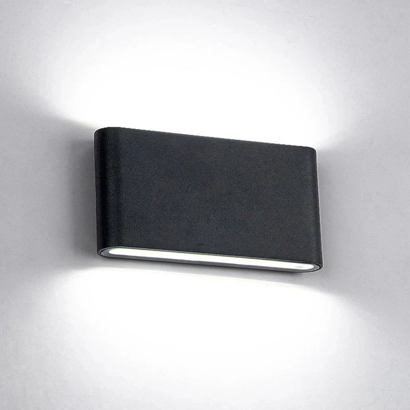 Modern Waterproof Outdoor 12W LED Wall Lamp IP65 Aluminum Up and Down Wall Sconce Garden Porch Decorative Light 110V 220V