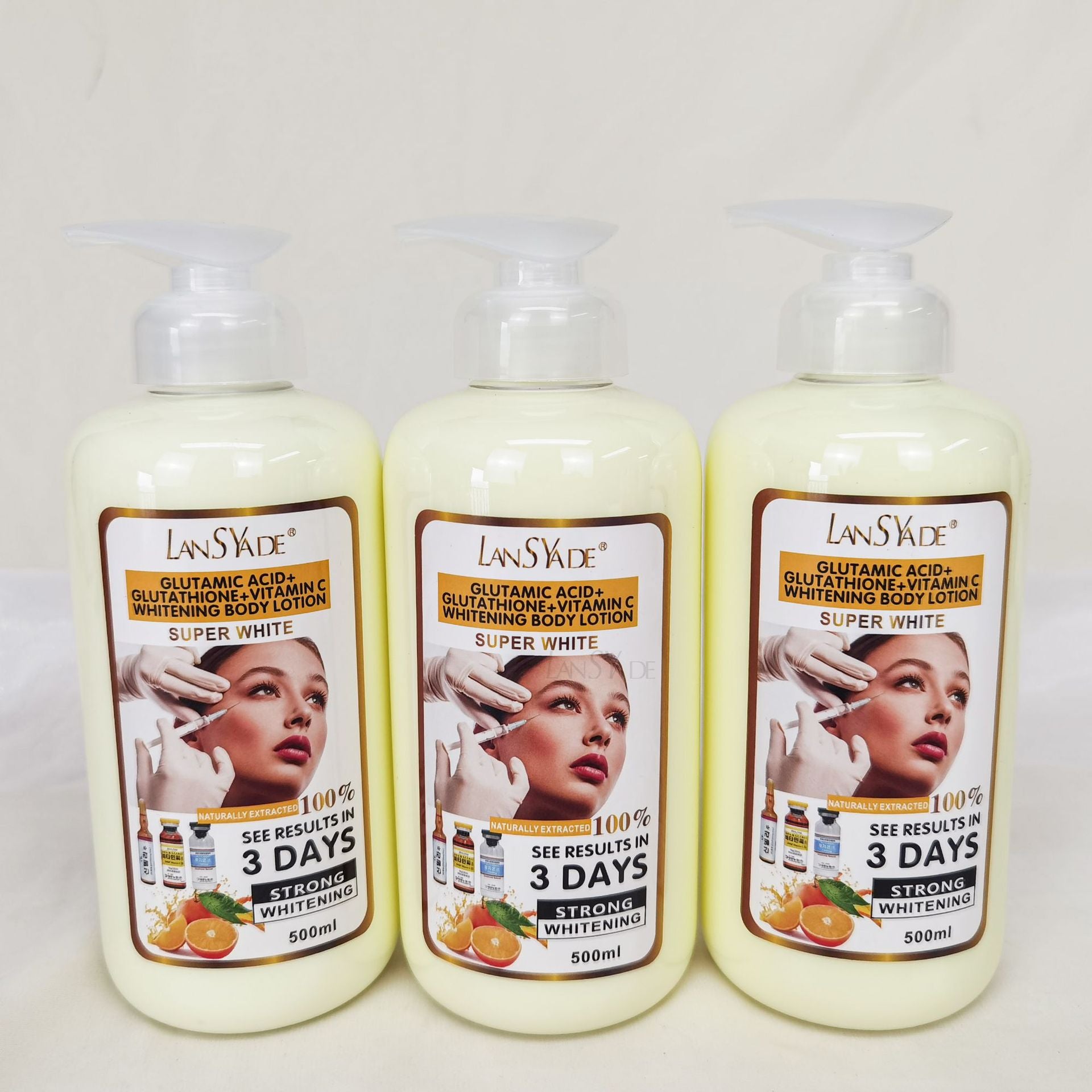 VC Glutathion Body Gratitude Facial Nourrissant, Raffermissant, Éclaircissant, Hydratant, Blanchissant, 500ml