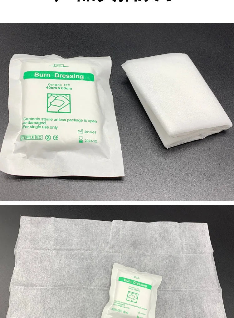 Burn dressing, sterile compressed gauze, burn dressing, wound care, anti-infection, antibiotic ointment, gel, burn first aid kit