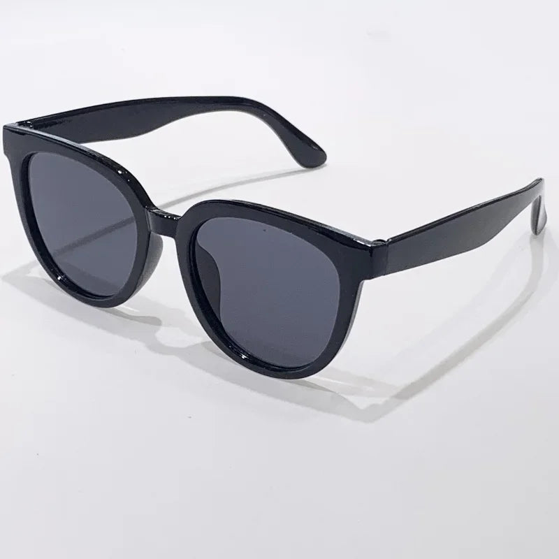 Lunettes de soleil coréennes personnalisées haut de gamme pour femmes, lunettes de soleil de luxe à monture ronde pour voyage, Protection solaire d'extérieur, lunettes de Protection UV