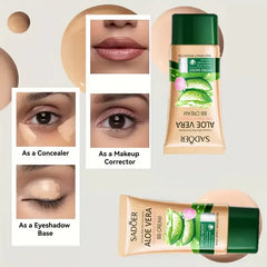 Aloe Vera BB crème-hydratant et dissimulant au collagène fond de teint à couverture complète, correcteur longue durée et léger