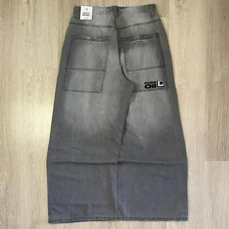 Jeans à jambes larges unisexes pour femmes, pantalons de vadrouille chauds, Street Y2K, Hip Hop, Joker Respzed, New Clearance Spot, American Fashion