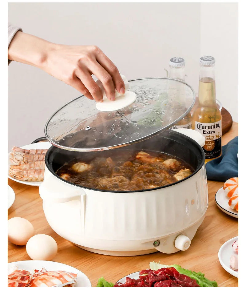 Cuiseurs électriques multifonctions simple/Double couche 1-2 personnes poêle antiadhésive domestique marmite cuiseur à riz appareils de cuisson