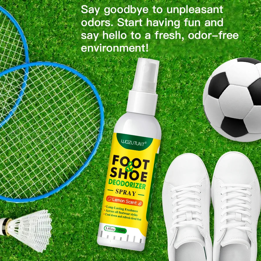 Spray désodorisant pour chaussures de pied, 100ml, parfum de citron, odeur de choc, élimination des déodorants Nemesis, antibactérien, rafraîchissant, désodorisant