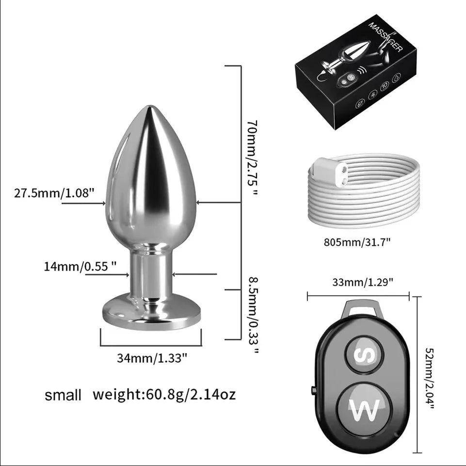 Adult sex toys, double-ended metal anal plug, couples' play, male and female anal dildo, G-spot massager, female SM plug masturbator