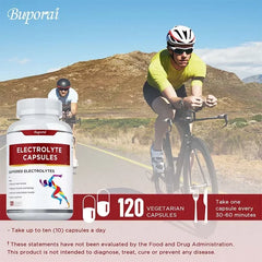 Capsules d'électrolyte - Soutient l'équilibre à l'électrolyte, soulage le stress, supplément de la nutrition sportive, améliore l'endurance, sans OGM
