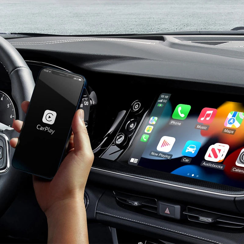 Xiaomi 2-in-1 Wireless Android Auto Adapter, Wireless CarPlay Dongle, AI Smart Car System Smart Box for Wired CarPlay
