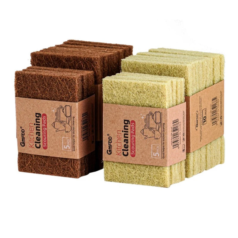 Éponges en microcarence de sisal pour la vaisselle, éponges végétales écologiques, fibre naturelle, livres, gril, accessoires de cuisine, 5 pièces, 10 pièces