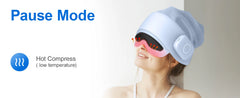 Masseur de tête pour soulager la fatigue, masseur oculaire avec chaleur, massage de la tête et des yeux pour soulager le stress, compatible Bluetooth, cadeaux idéaux