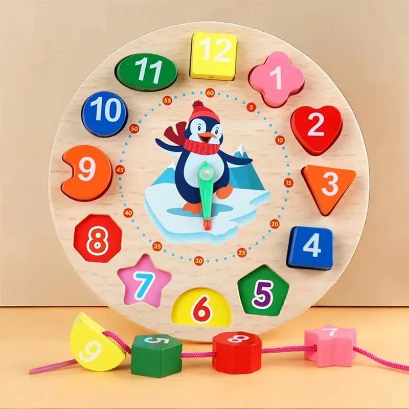 Jouets en bois Montessori pour bébés de 1, 2 et 3 ans, cadeau pour garçons et filles, jeux de développement, puzzle en bois pour enfants, jouet d'apprentissage