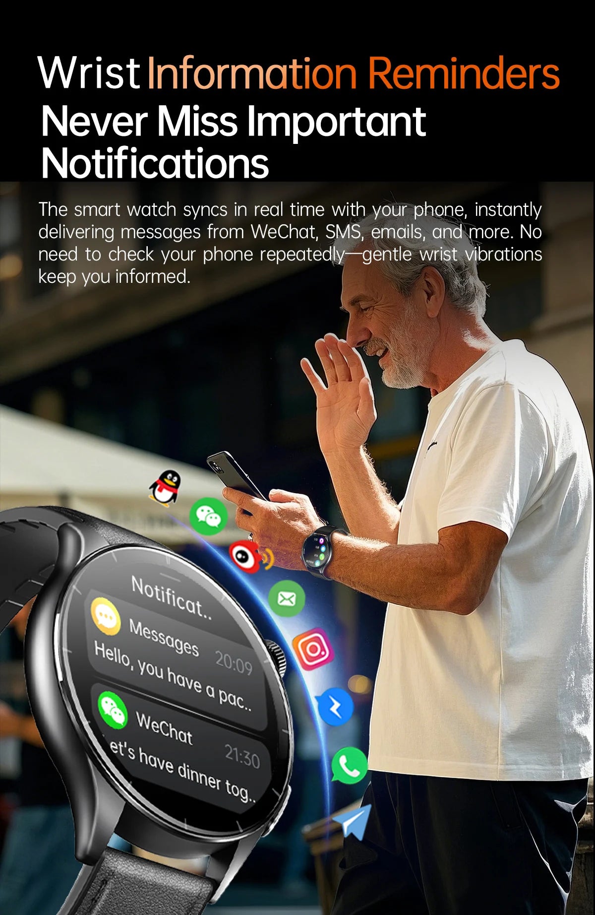 2025New surveillance de la santé acide uric pression artérielle oxygène sanguin analyse du corps montre intelligente ECG + PPG horloge montres intelligentes hommes pour IOS