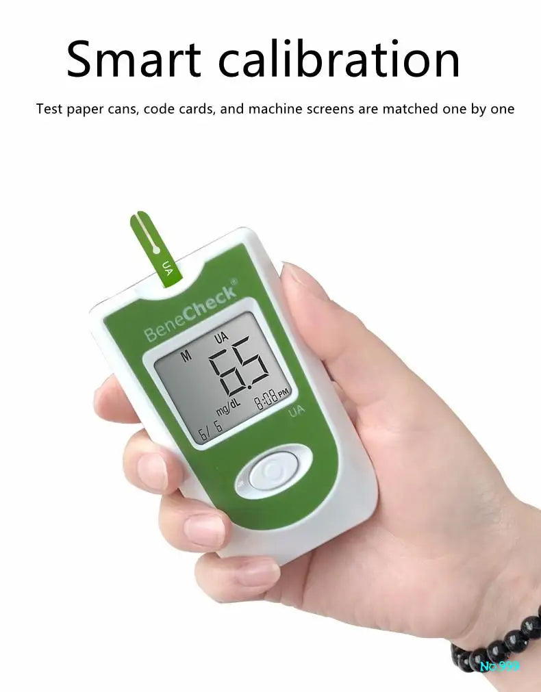Benecheck-Compteur automatique d'acide urique, bandelettes de test, kit 10ua, 25ua, 10/25 pièces