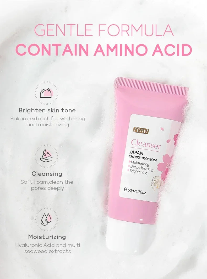 Nettoyant pour le visage à la vitamine C, nettoyage en profondeur, hydratant, élimination des points noirs, soins de la peau, mousse de lavage du visage, soins pour la peau