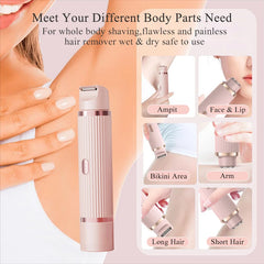 Tondeuse à barbe 2 en 1 rasoir électrique pour femmes Double tête épilation du corps aisselles Bikini tondeuse à barbe rasoir électrique