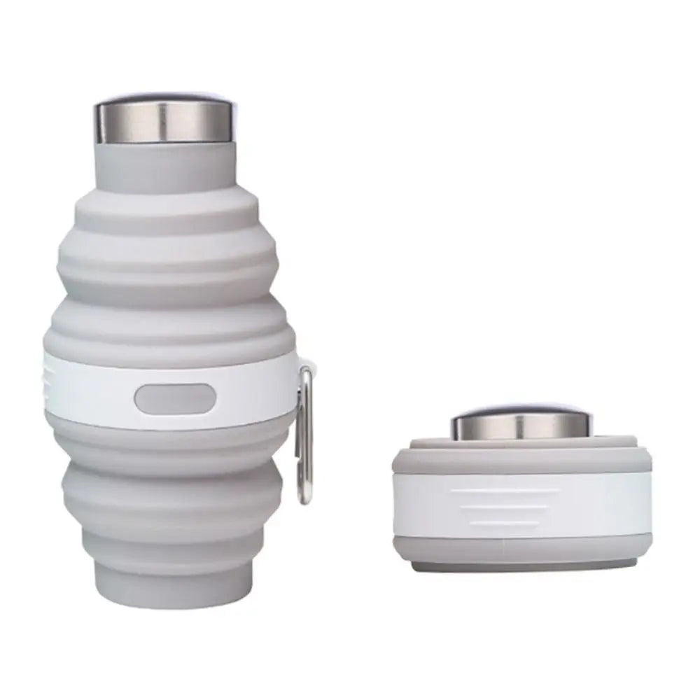 Bouteilles d'eau pliables réutilisables de 475ml, tasses de randonnée rétractables en Silicone portables avec mousqueton, tasses de boisson pliantes pour café