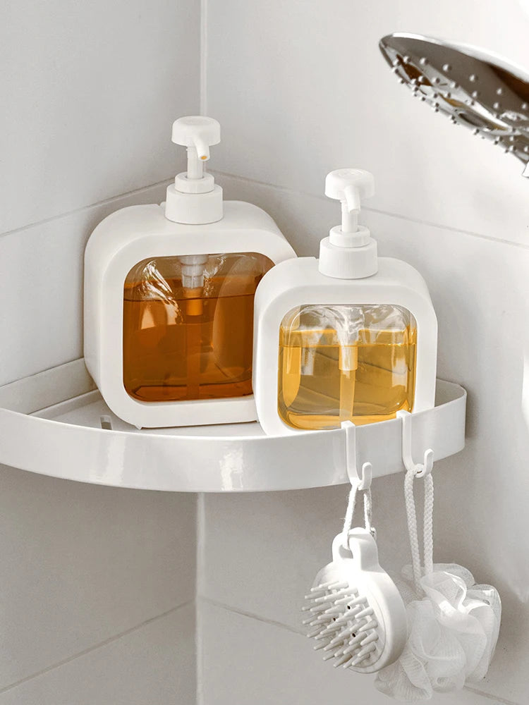 Bouteille distributrice de savon de grande capacité, bouteille de presse en plastique transparent et visible, adaptée aux voyages, à la cuisine, à la salle de bain