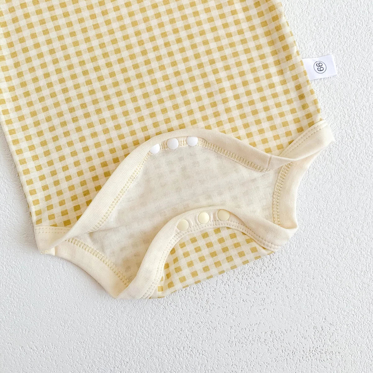 Été nouveau-né bébé filles sans manches fronde Plaid tenues coton doux combinaisons infantile enfants vêtements de sport body