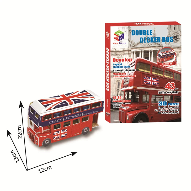 Jouets éducatifs Puzzles 3D jouets enfants développement intellectuel mondes Construction de bâtiments célèbres Puzzles 3D jouet